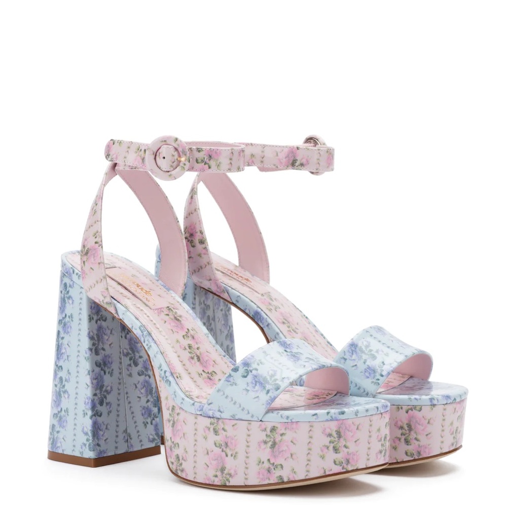 Larroude Love Shack Fancy Dolly Heels